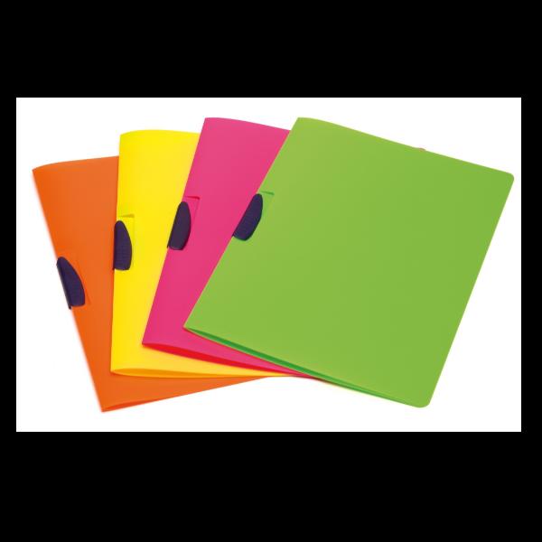 Cartellina con molla colori fluo clipper shocking file